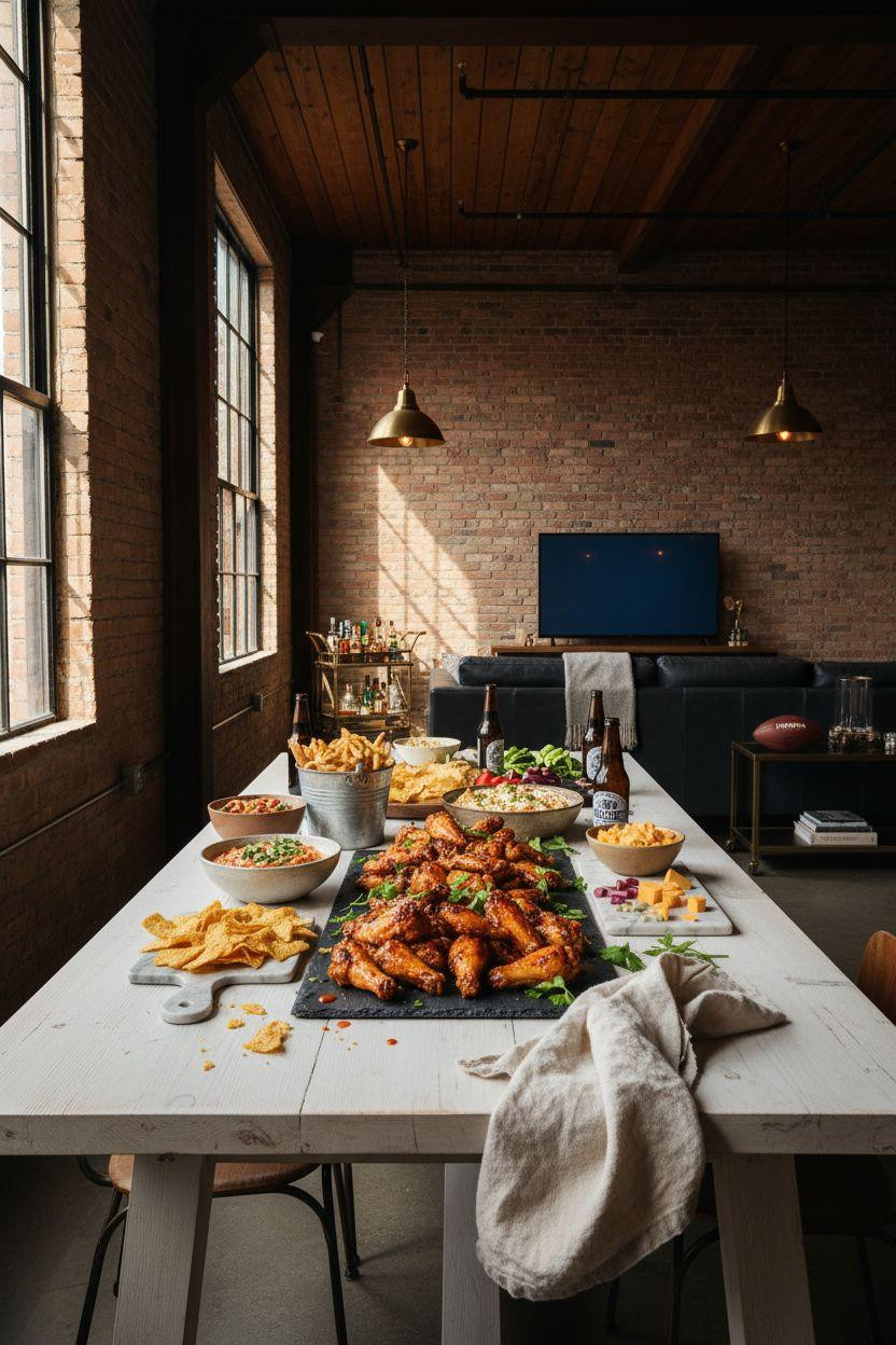 Super Bowl food - sophisticated Manhattan spread
