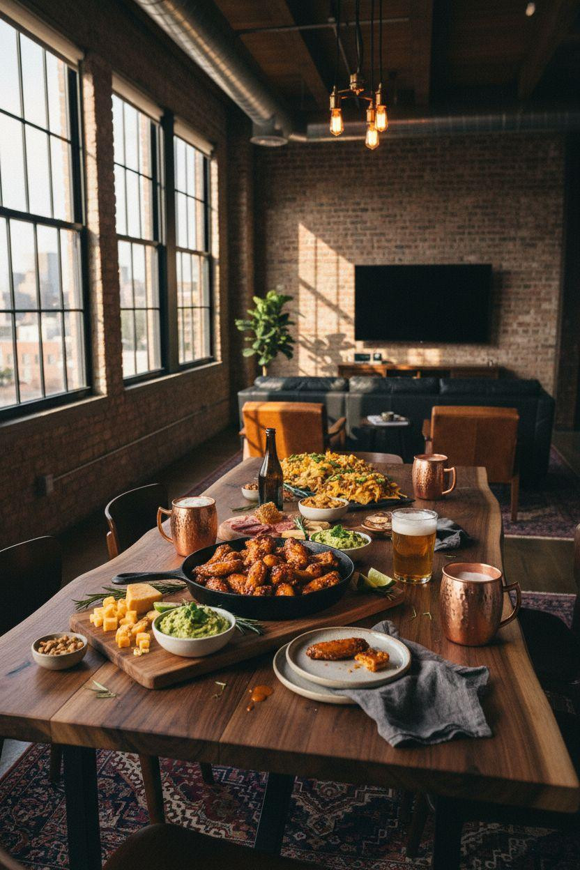 Super Bowl food - bold Brooklyn loft snacks
