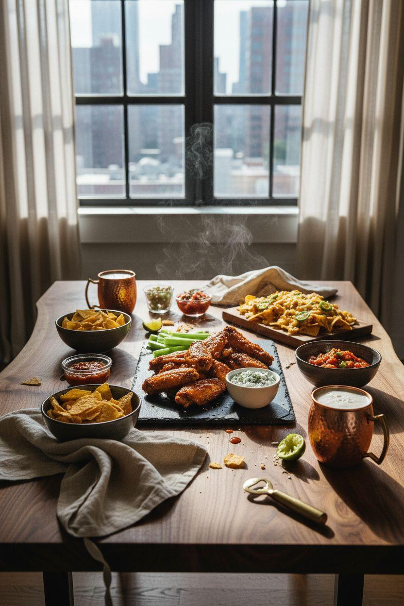 Super Bowl food - close-up finger food styling