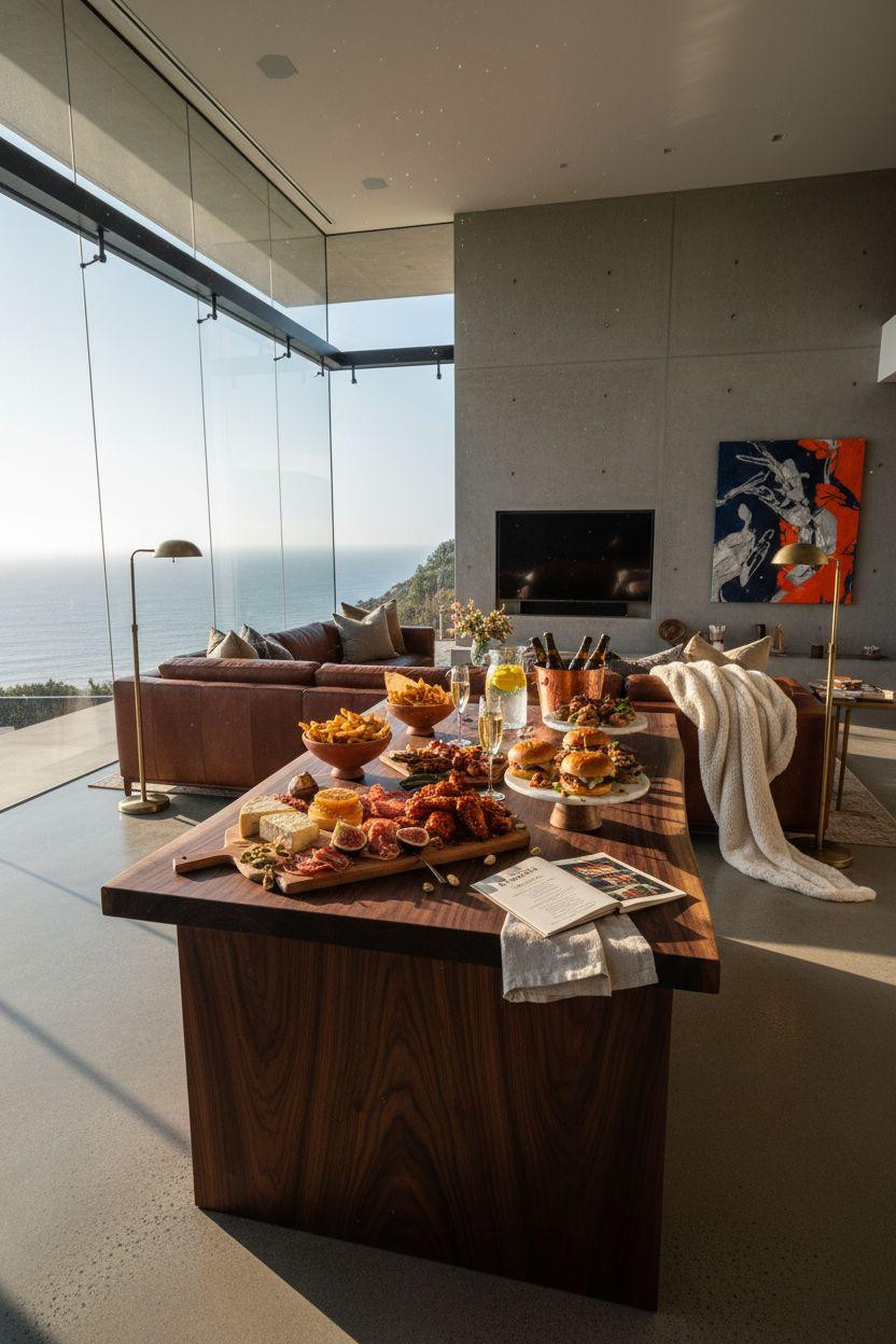 Super Bowl food - Malibu cliffside appetizer spread
