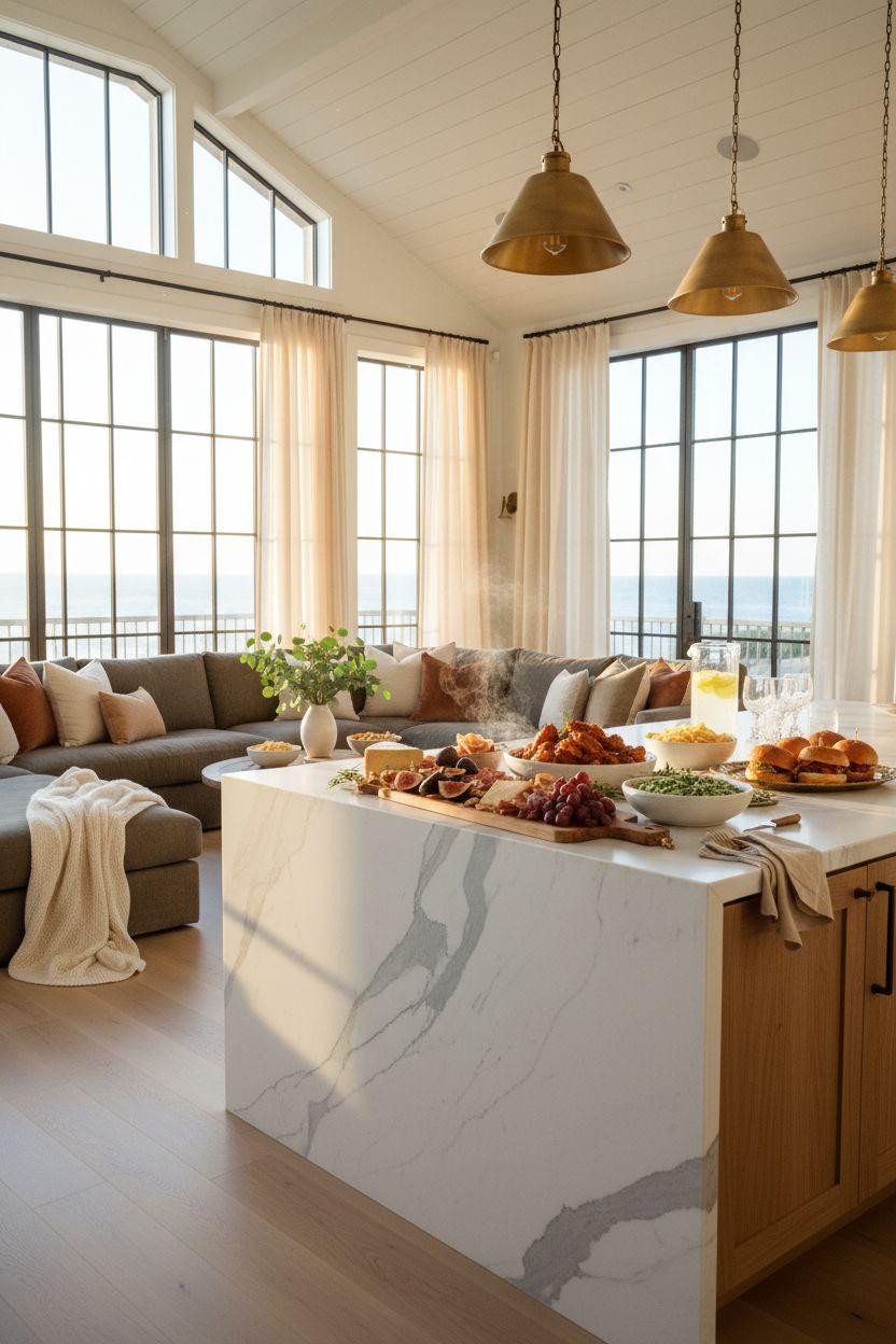 Super Bowl food - elegant Hamptons party spread