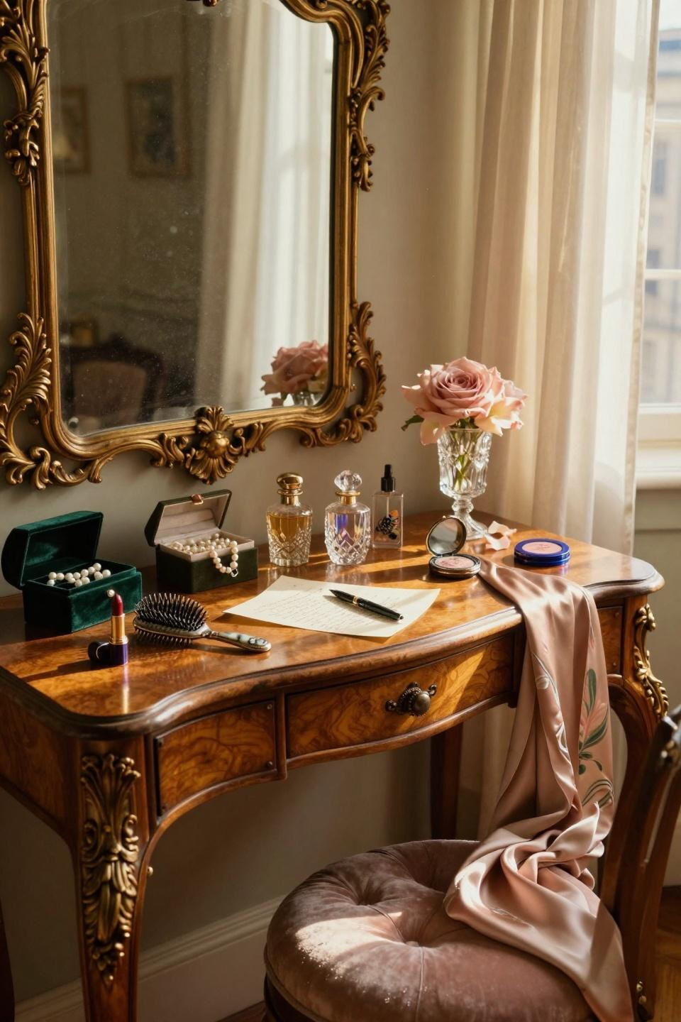 vintage vanity ornate Victorian style