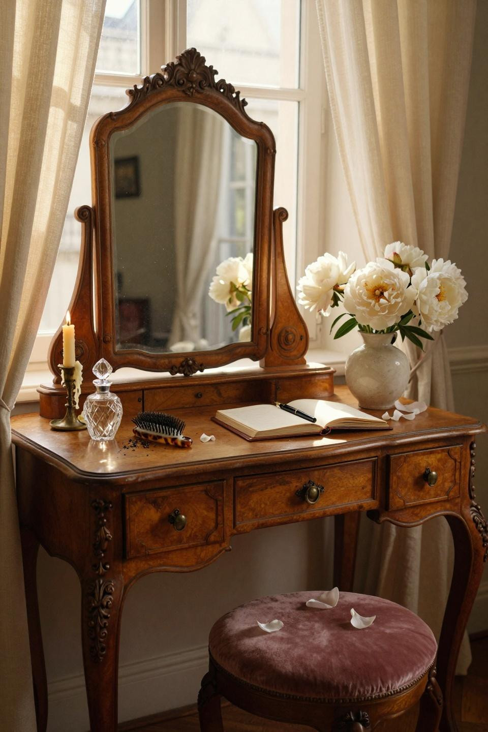 vintage vanity dresser makeover