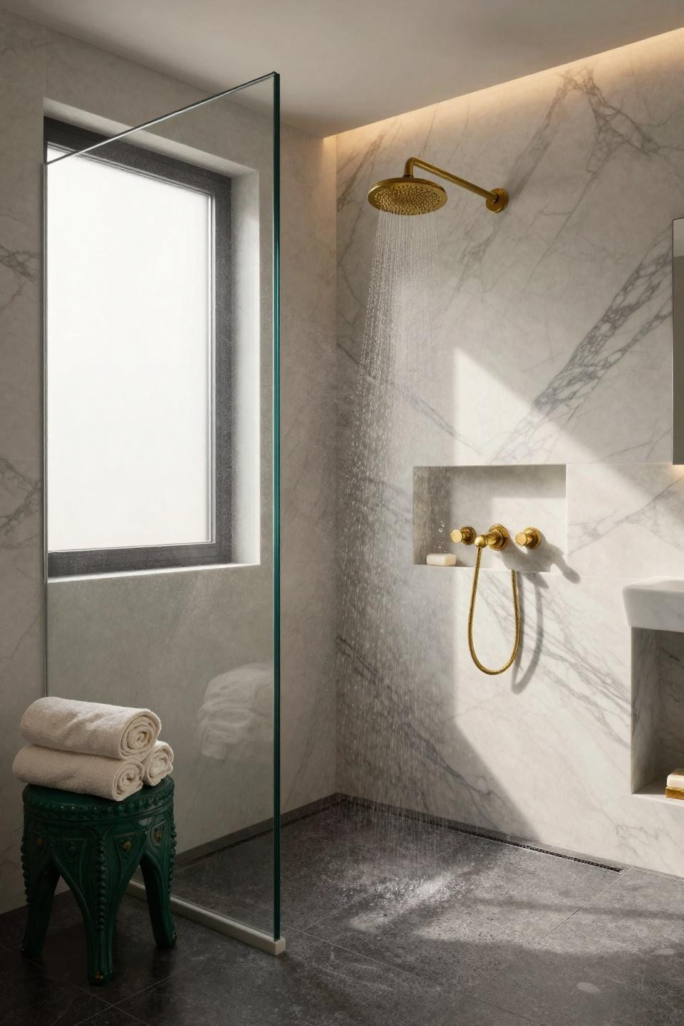 Master Shower Ideas - luxury marble shower transformation