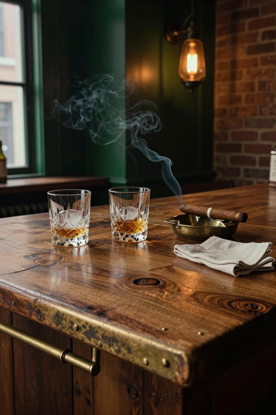 Basement Speakeasy Ideas - oxblood velvet with brass details