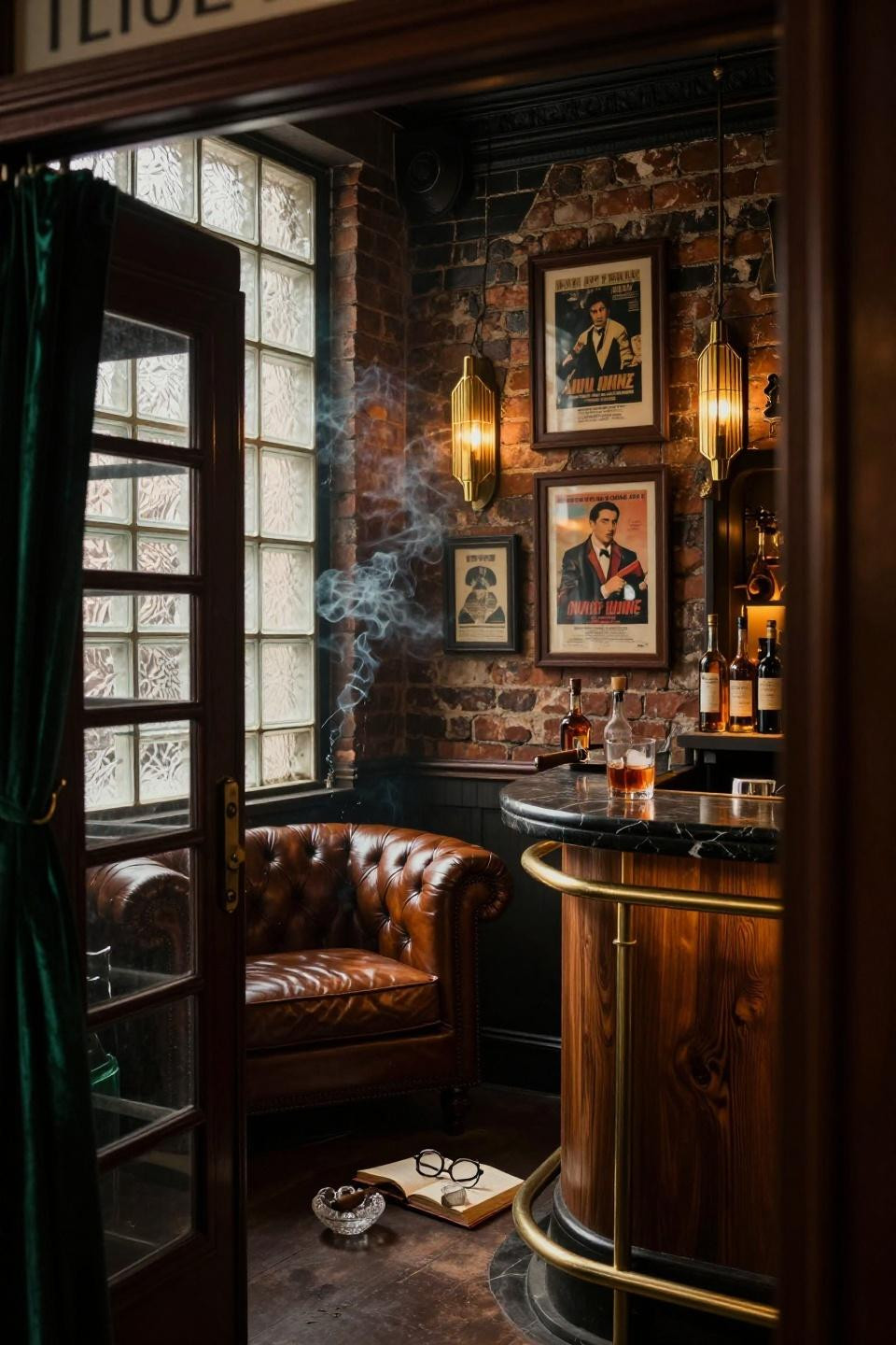 Basement Speakeasy Ideas - vintage telephone booth entrance revealing bar beyond