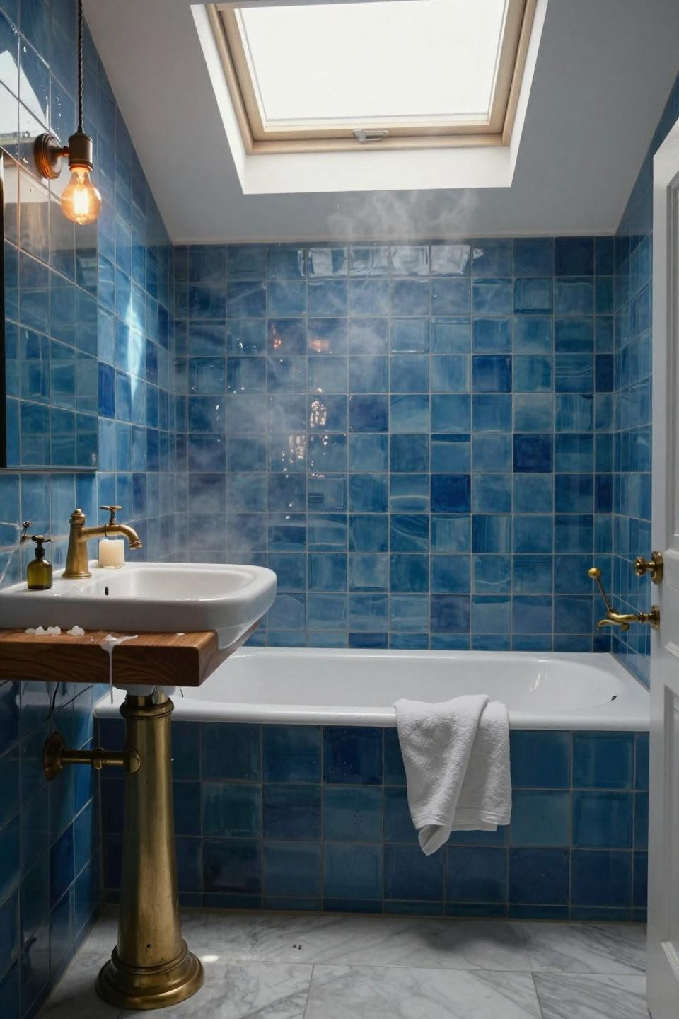 Bathroom Storage - pedestal sink with exposed plumbing