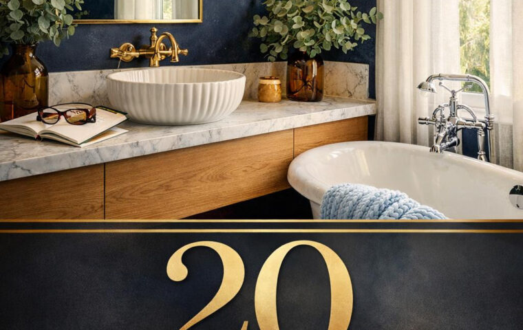 20+ Blue Bathrooms That Feel Moody and Expensive