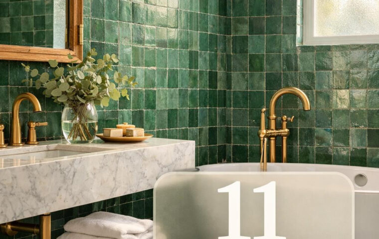 11+ Green Tile Bathrooms That Feel Like Morning Light