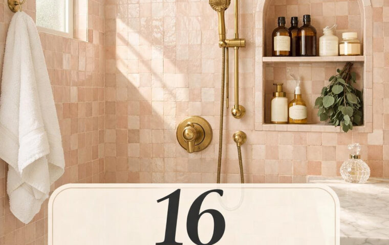 16 pink showers that feel like stepping into a Parisian daydream