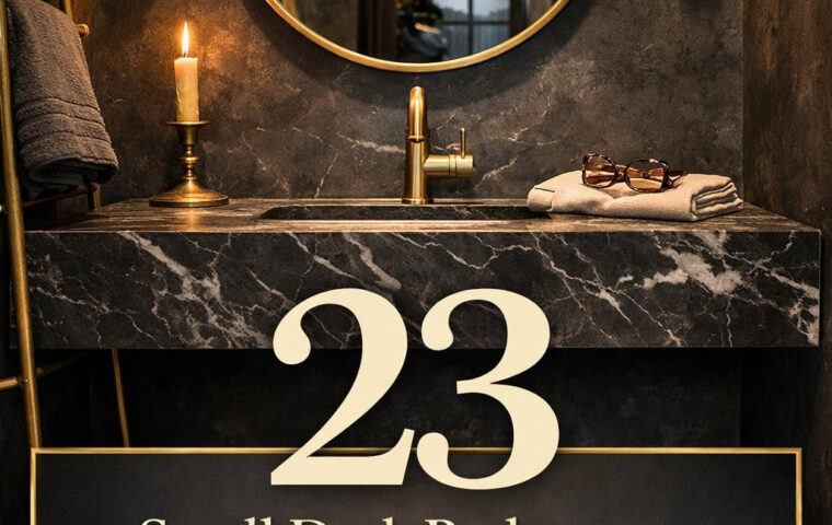 23+ Small Dark Bathrooms That Actually Look Expensive