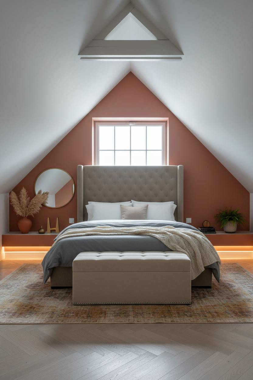 Attic Bedroom Angled Ceiling Dormer Window