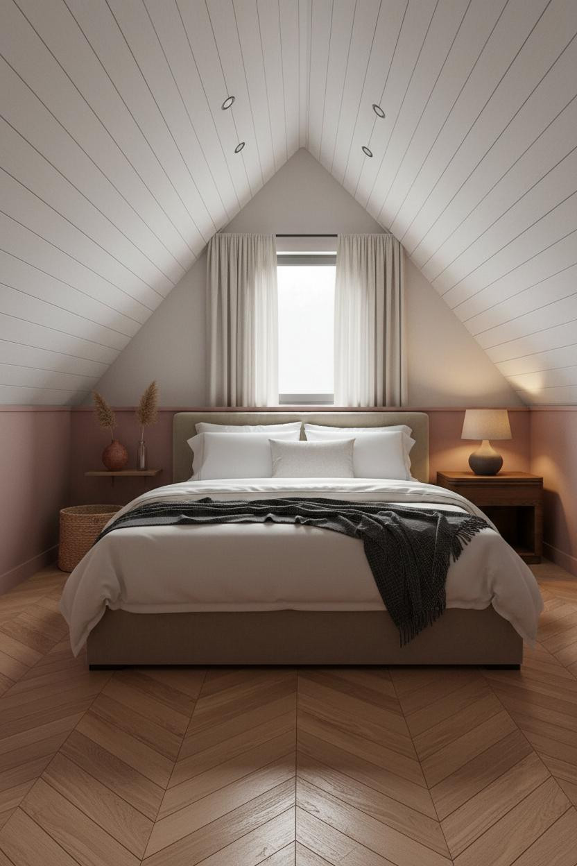 Attic Bedroom Bed Frame Cozy Layout