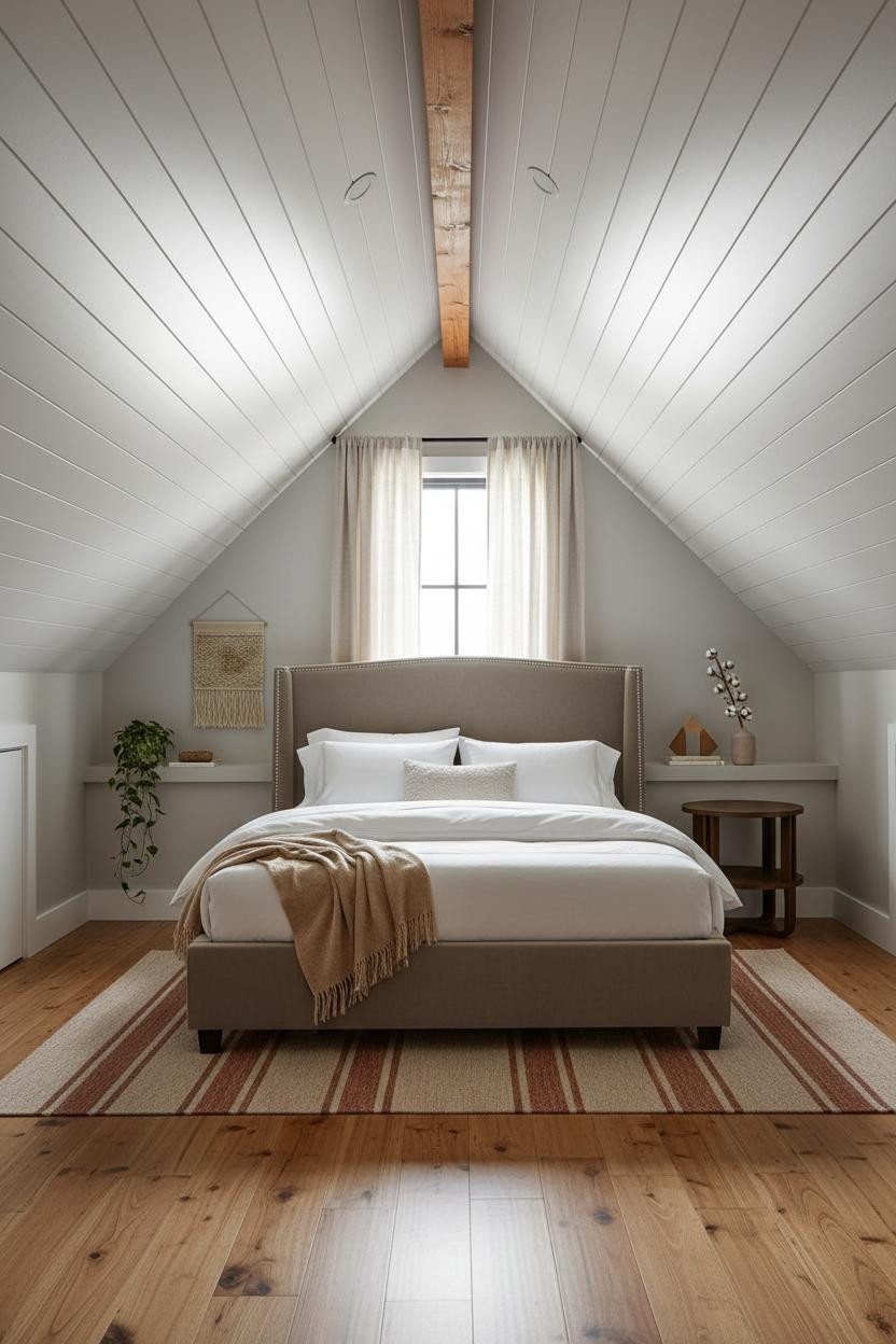 Attic Loft Bedroom Low Ceiling Ideas Farmhouse Dormer
