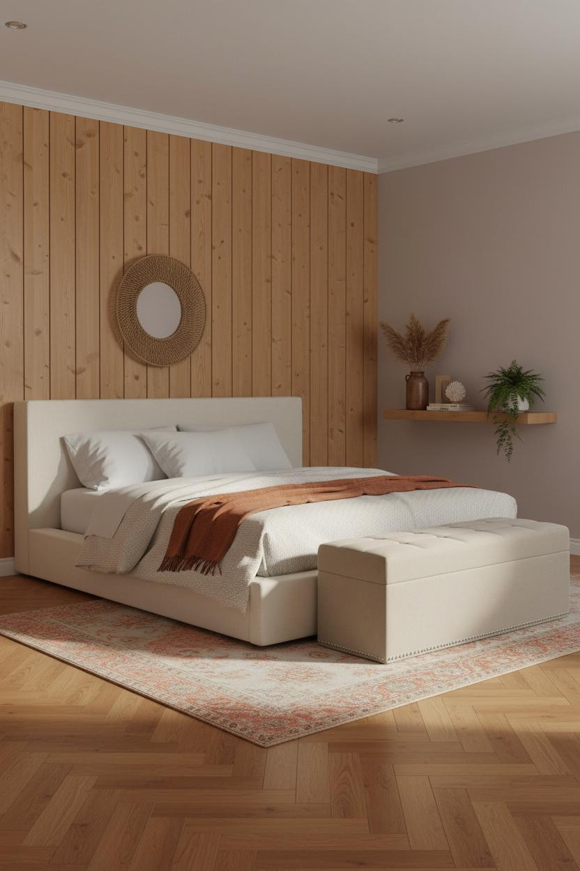 Beachy Teen Bedroom Coastal Pine Accent