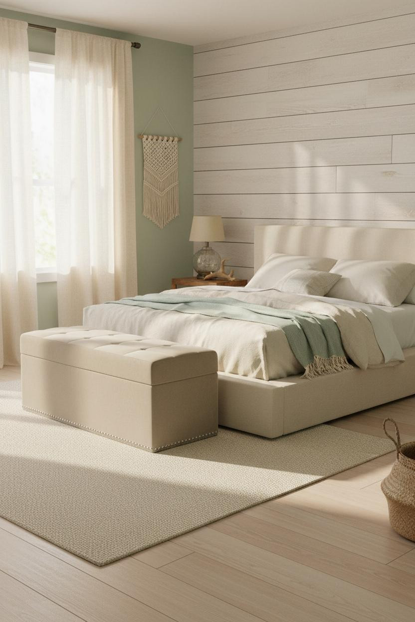 Beachy Teen Bedroom Coastal Shiplap Aesthetic