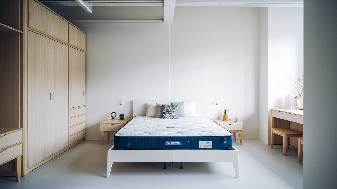 IKEA bedroom showroom with mattress display