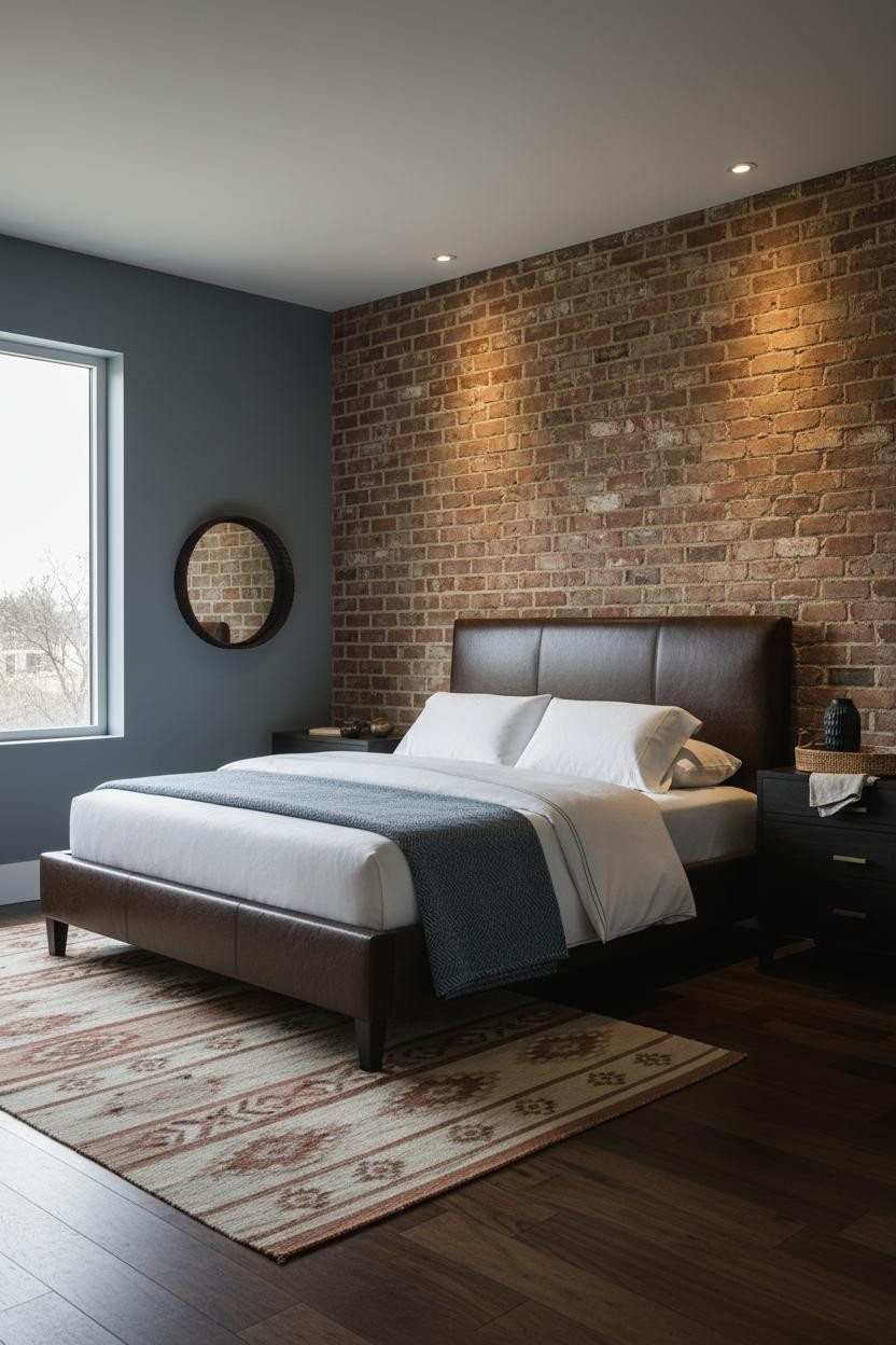 Black Bed Frame Farmhouse Bedroom Design