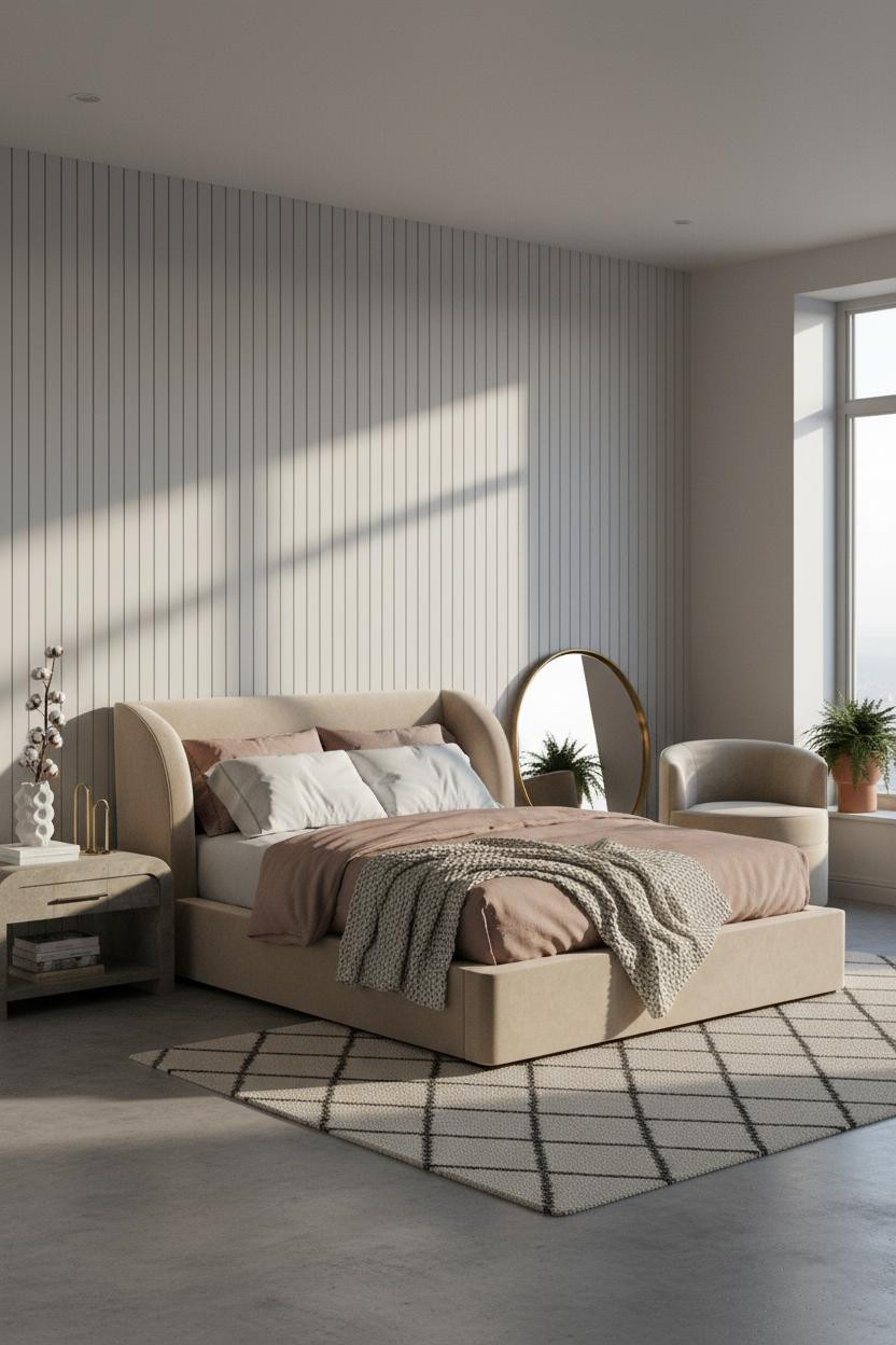 Classy Bedroom Luxury Board and Batten Brass