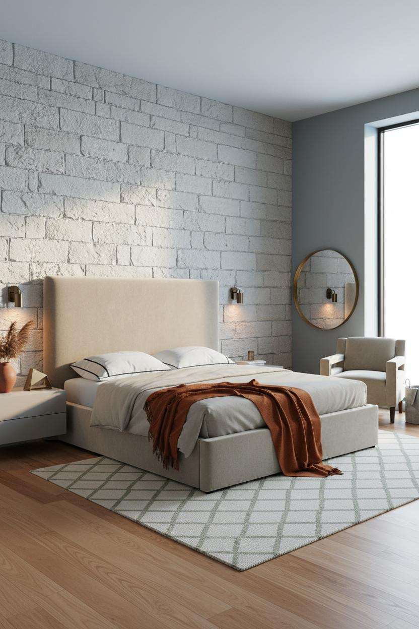 Classy Bedroom Luxury Stone Accent Master