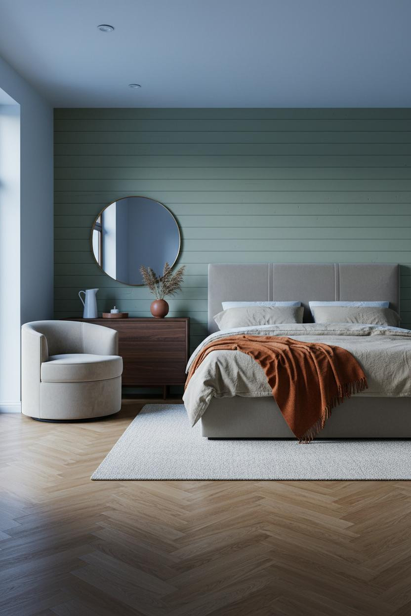 Classy Bedroom Sage Shiplap Luxury