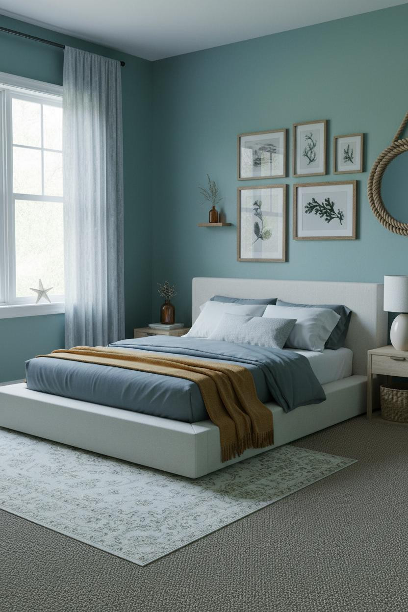 Coastal Teen Bedroom Beachy Gallery Wall