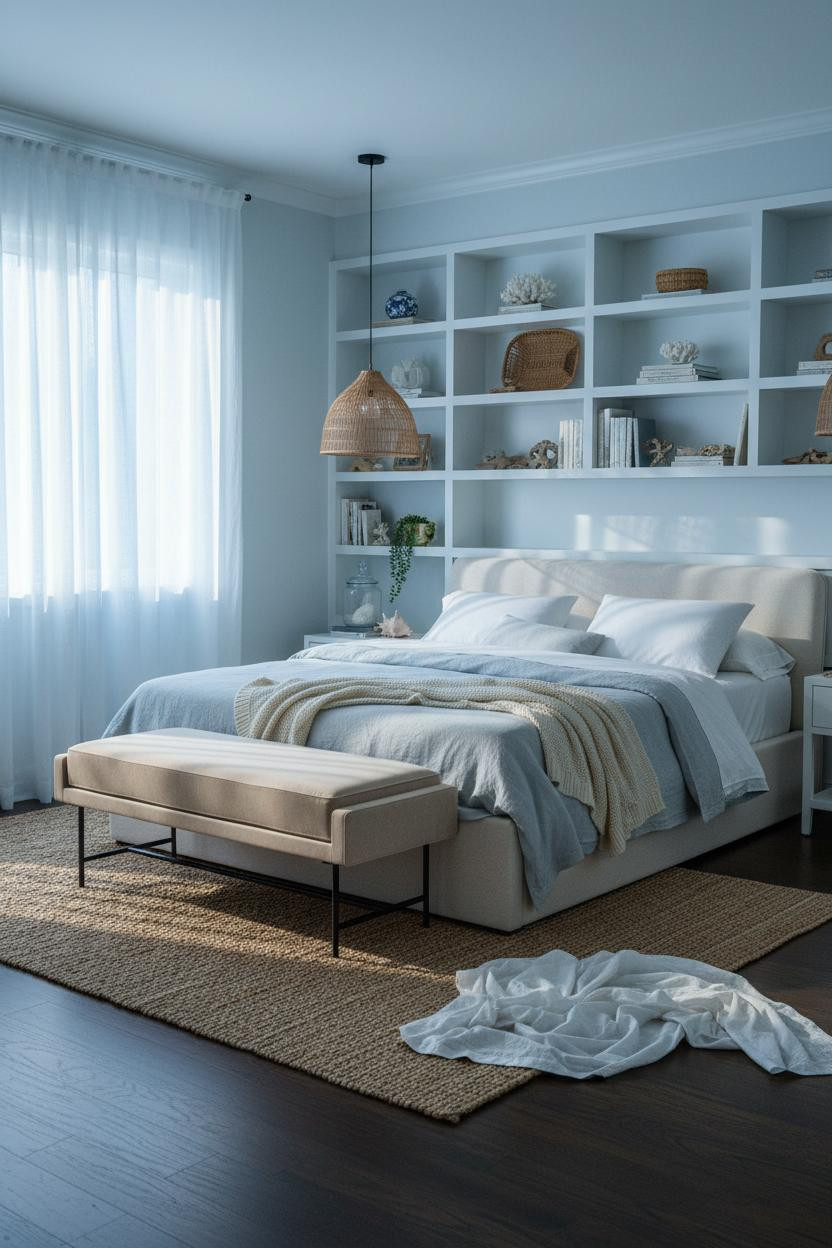 Coastal Teen Bedroom Beachy Shelving Light