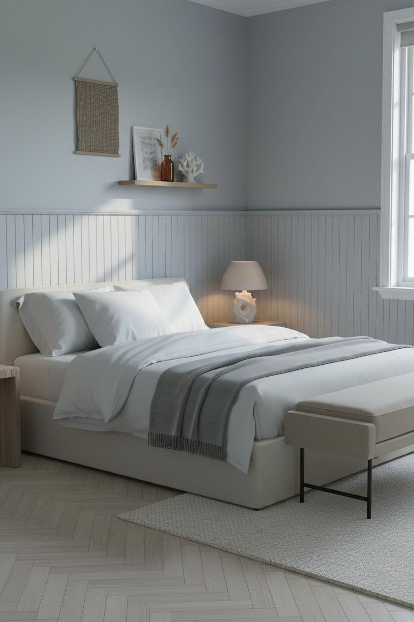 Coastal Teen Bedroom Beachy Wainscoting Aesthetic