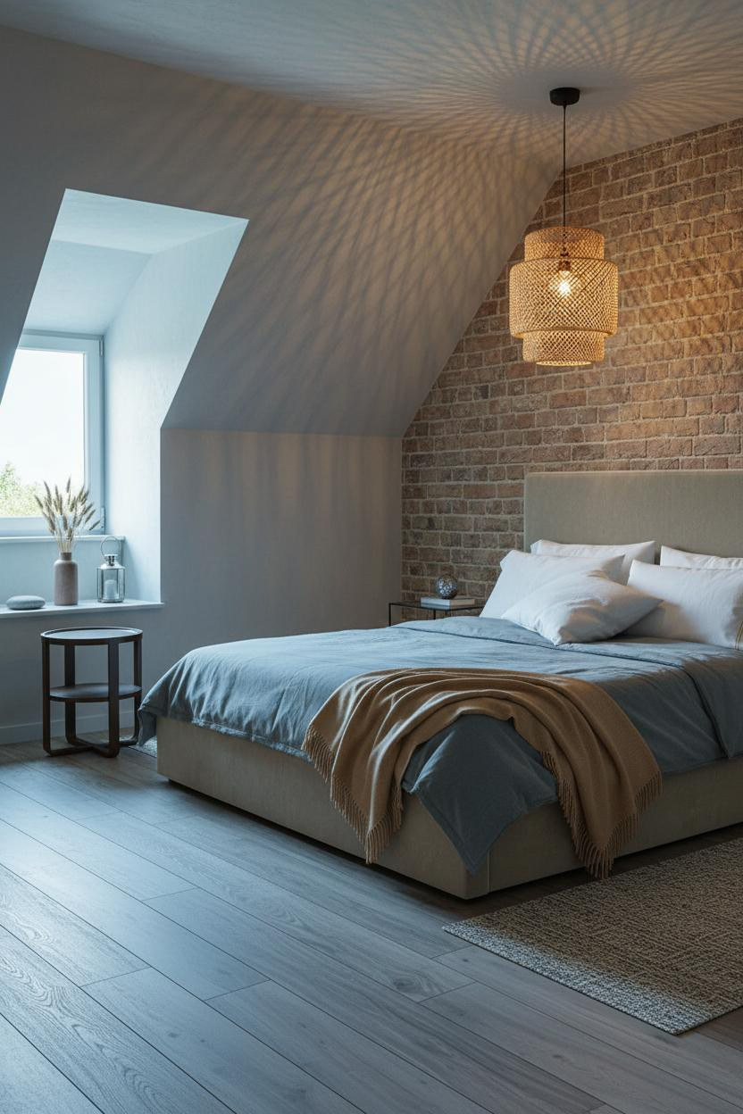 Cozy Attic Bedroom Low Ceiling Dormer Window