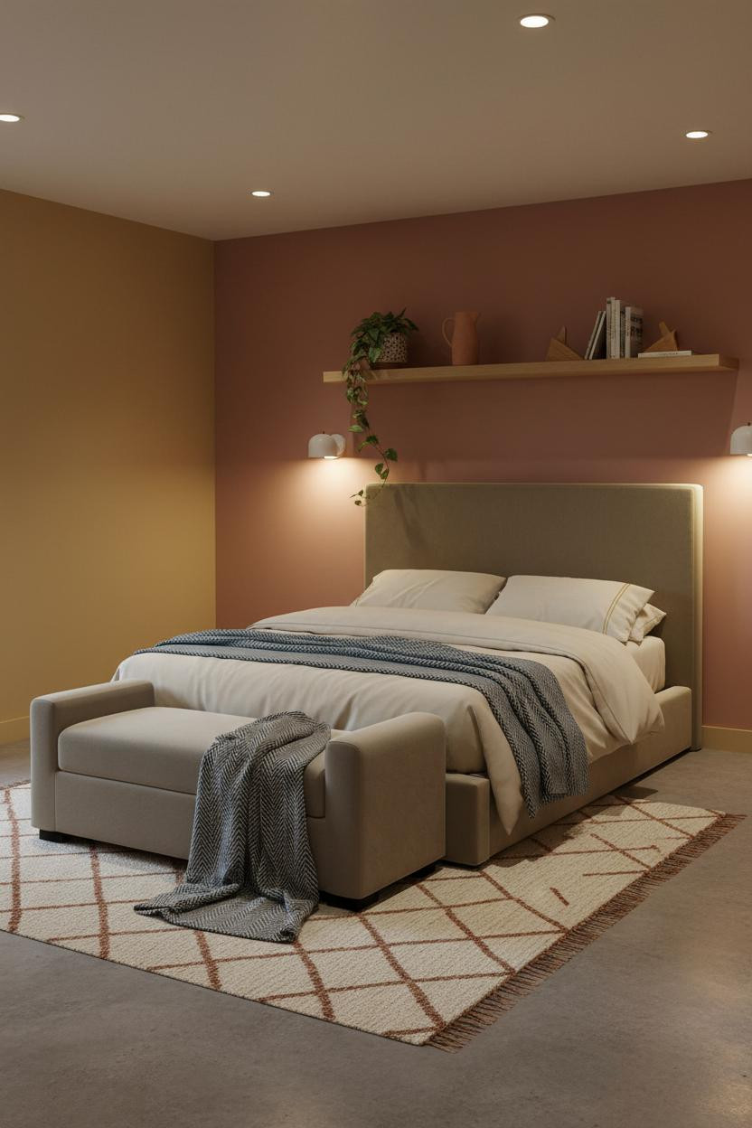 Cozy Basement Bedroom Boho Budget