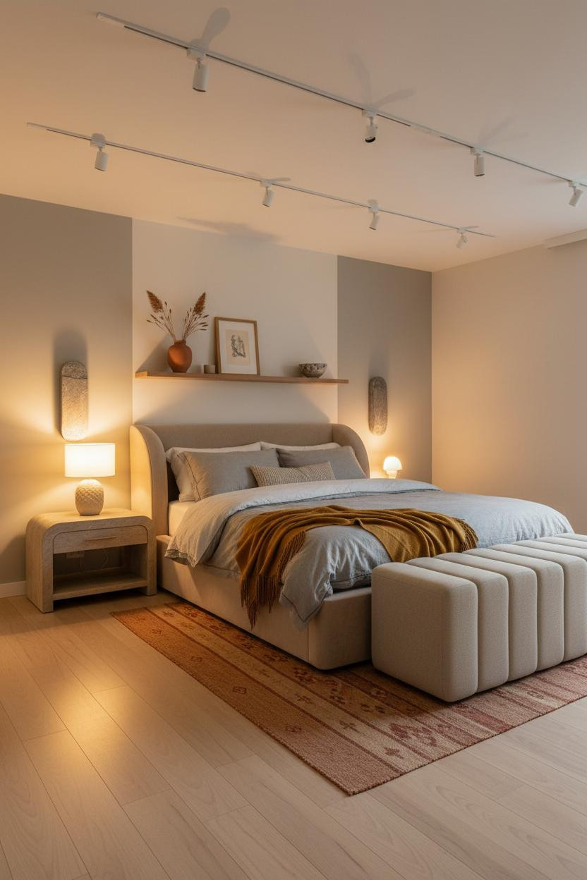 Cozy Basement Bedroom Budget Lighting