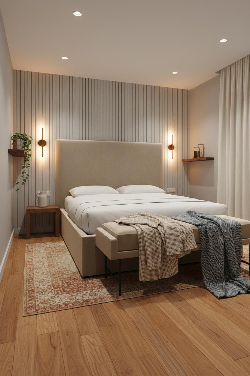 Cozy Basement Bedroom Budget Warm Lighting