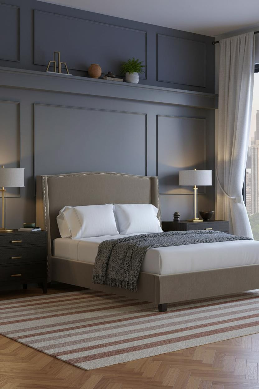 Cozy Bedroom Lighting Warm Lamps Paneling