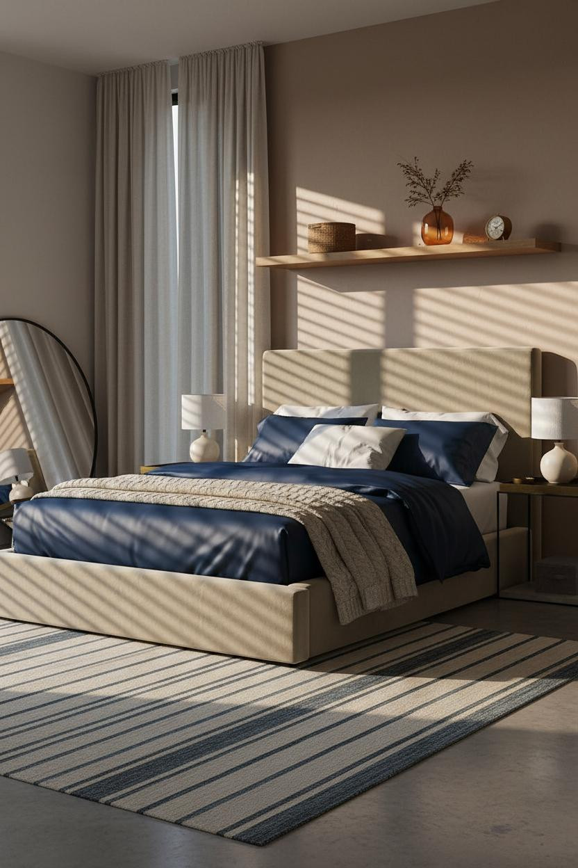 Cozy Bedroom Lighting Warm Lamps Shelf