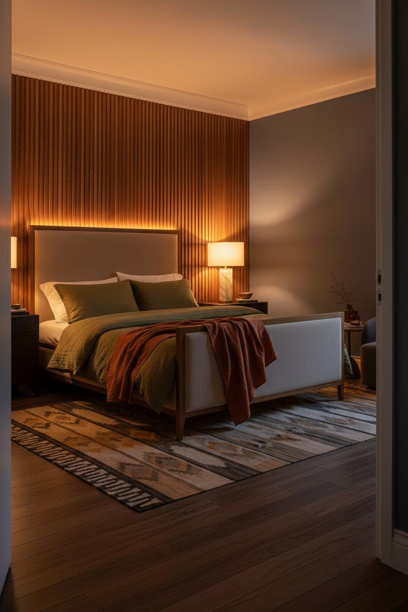 Cozy Bedroom Lighting Warm MCM Ambient
