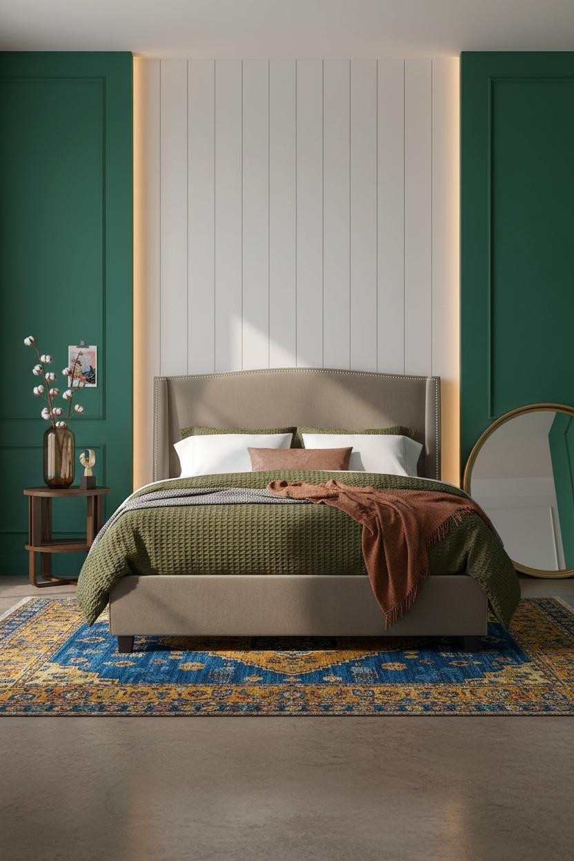 Cozy Colorful Bedroom Jewel Tones Eclectic