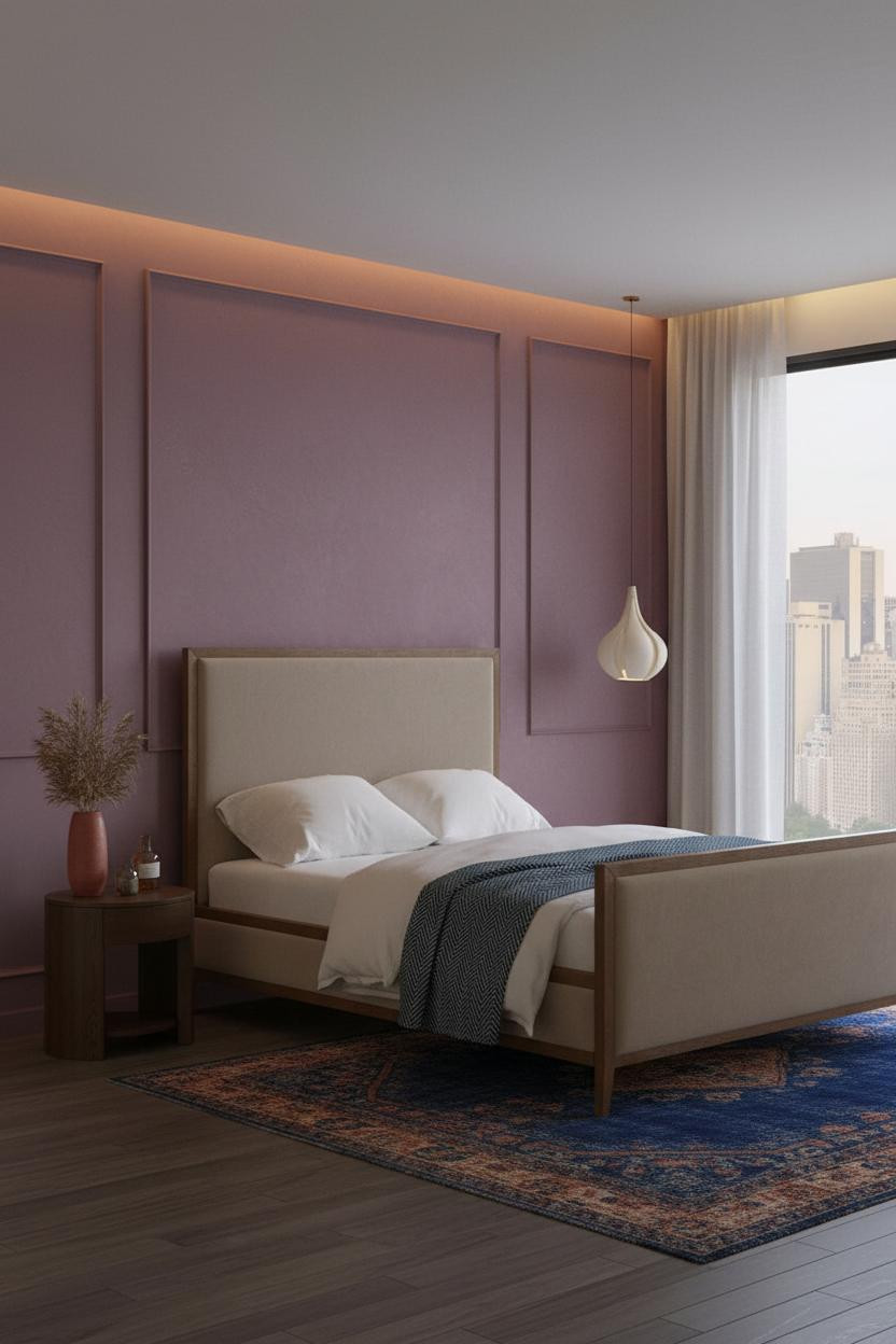 Cozy Colorful Bedroom Jewel Tones Plum