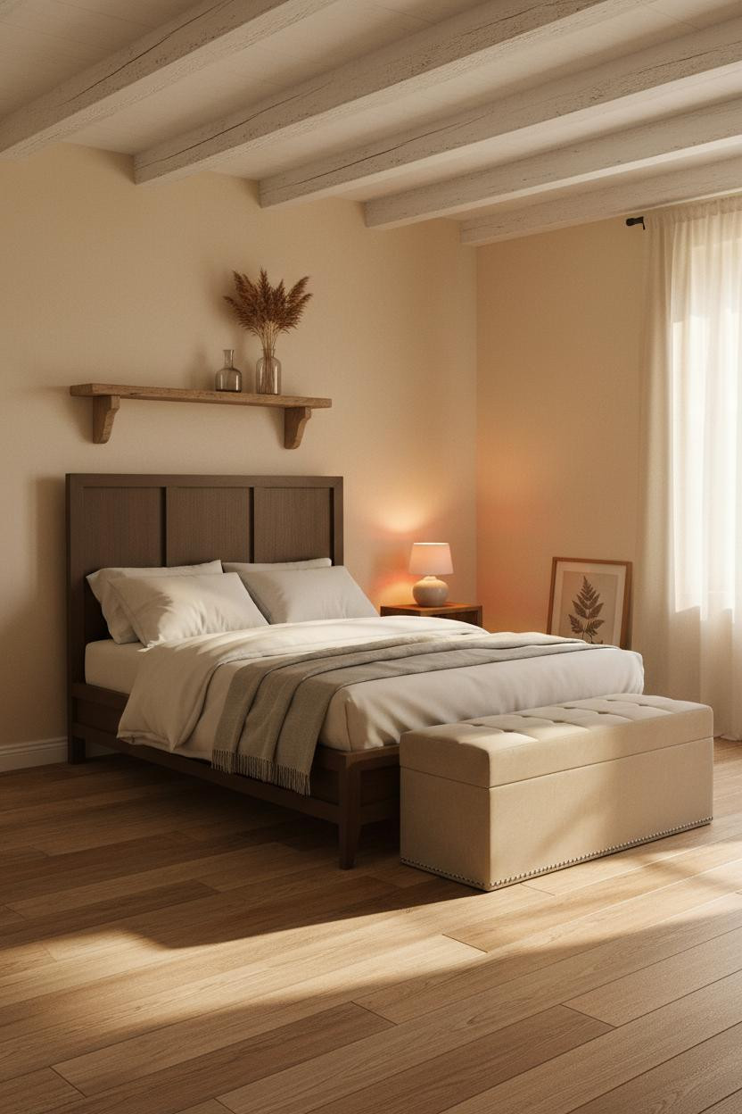 Cozy Country Bedroom Farmhouse Design