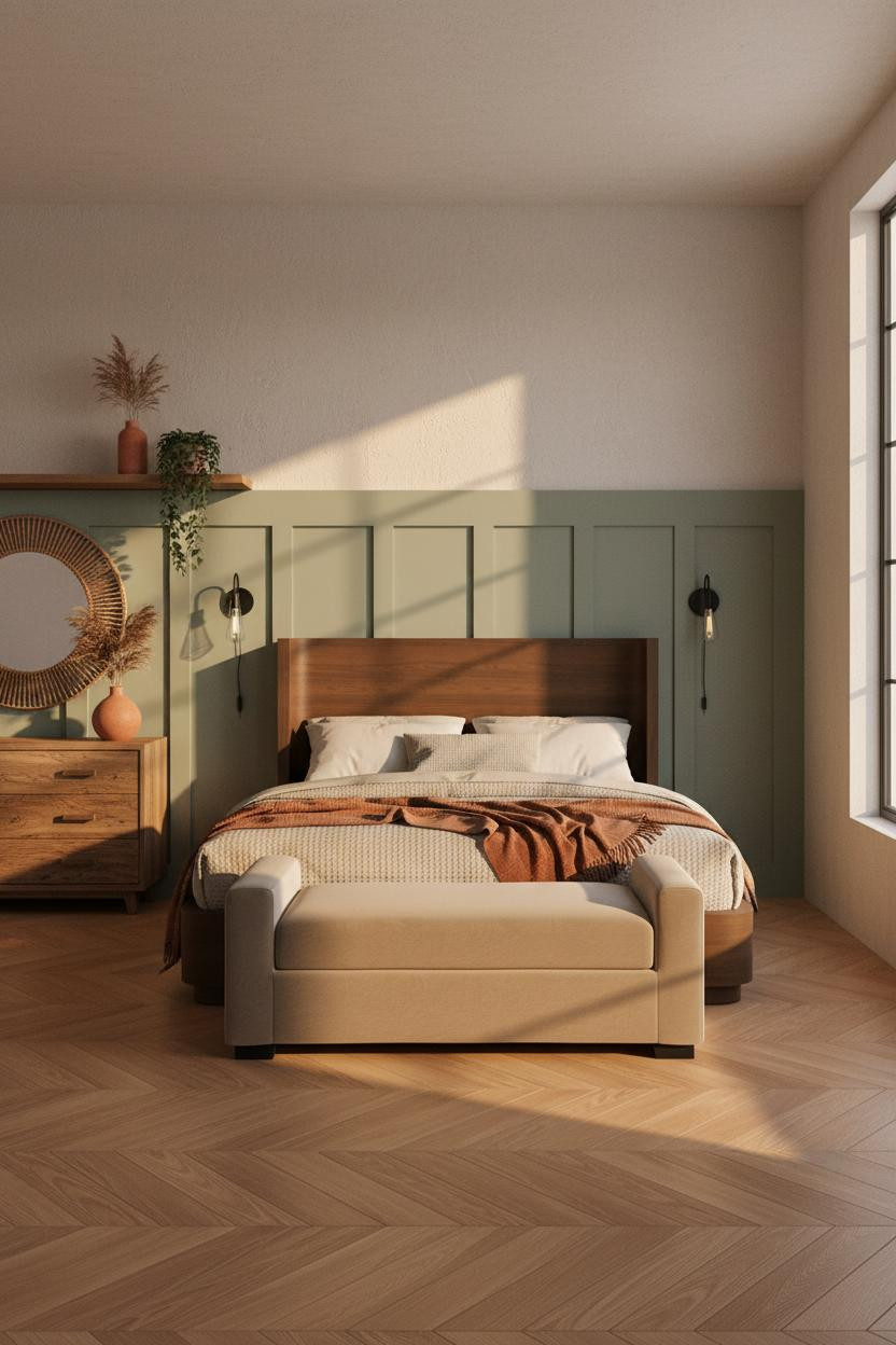 Cozy Country Bedroom Farmhouse Sage