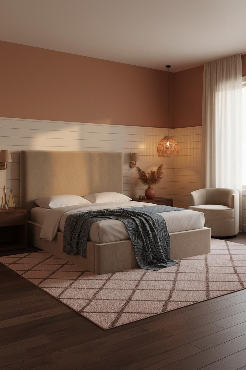 Cozy Girly Bedroom Boho Shiplap Warm