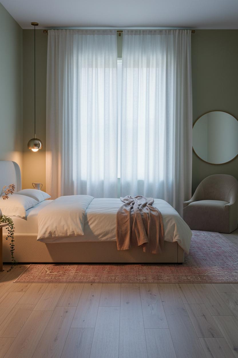 Cozy Girly Bedroom Sage Green Pink Aesthetic