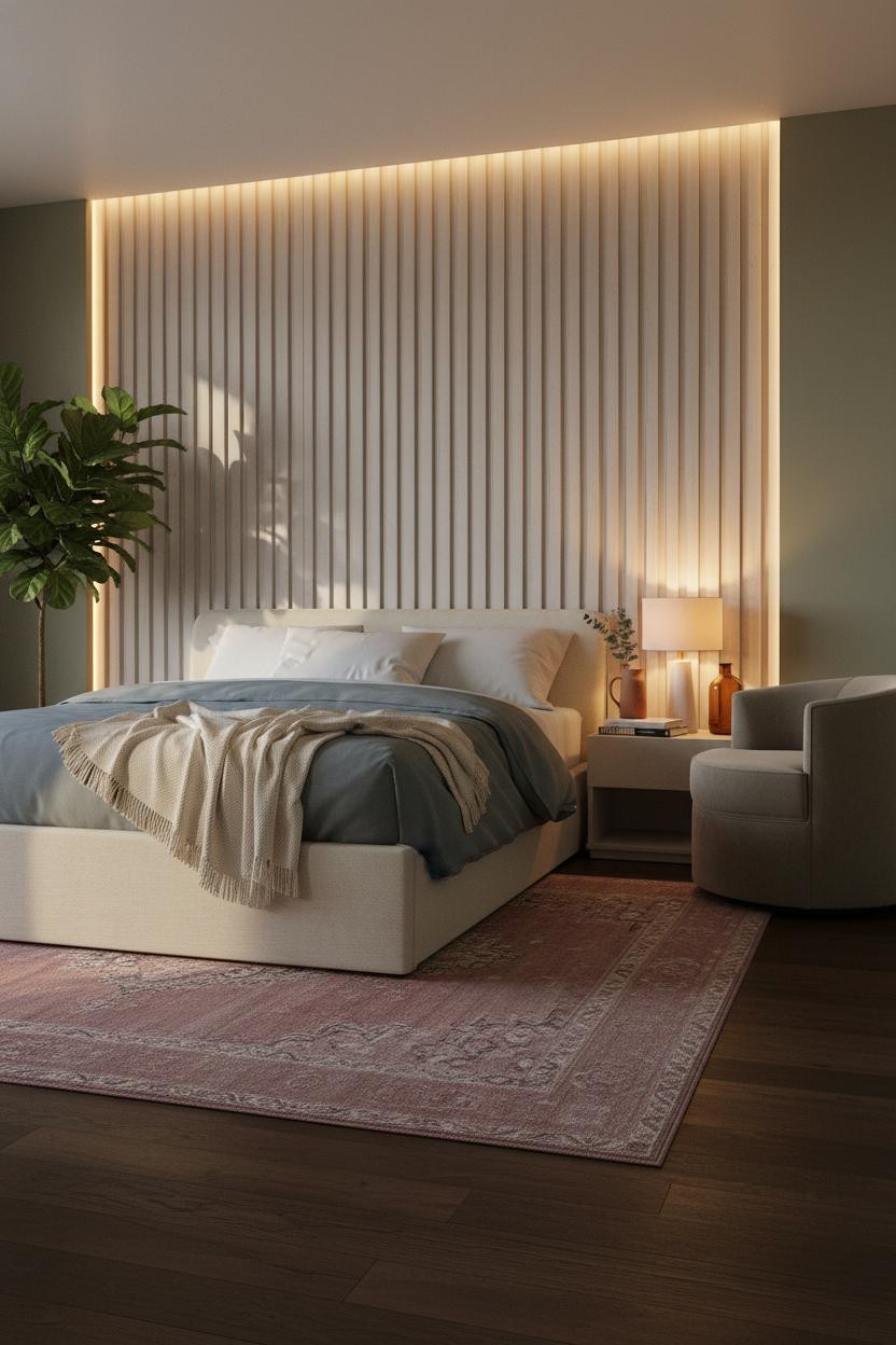 Cozy Girly Bedroom Warm Lighting Botanical