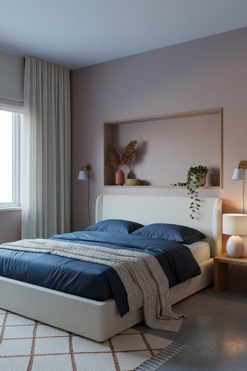 Cozy Small Bedroom Dusty Rose Niche