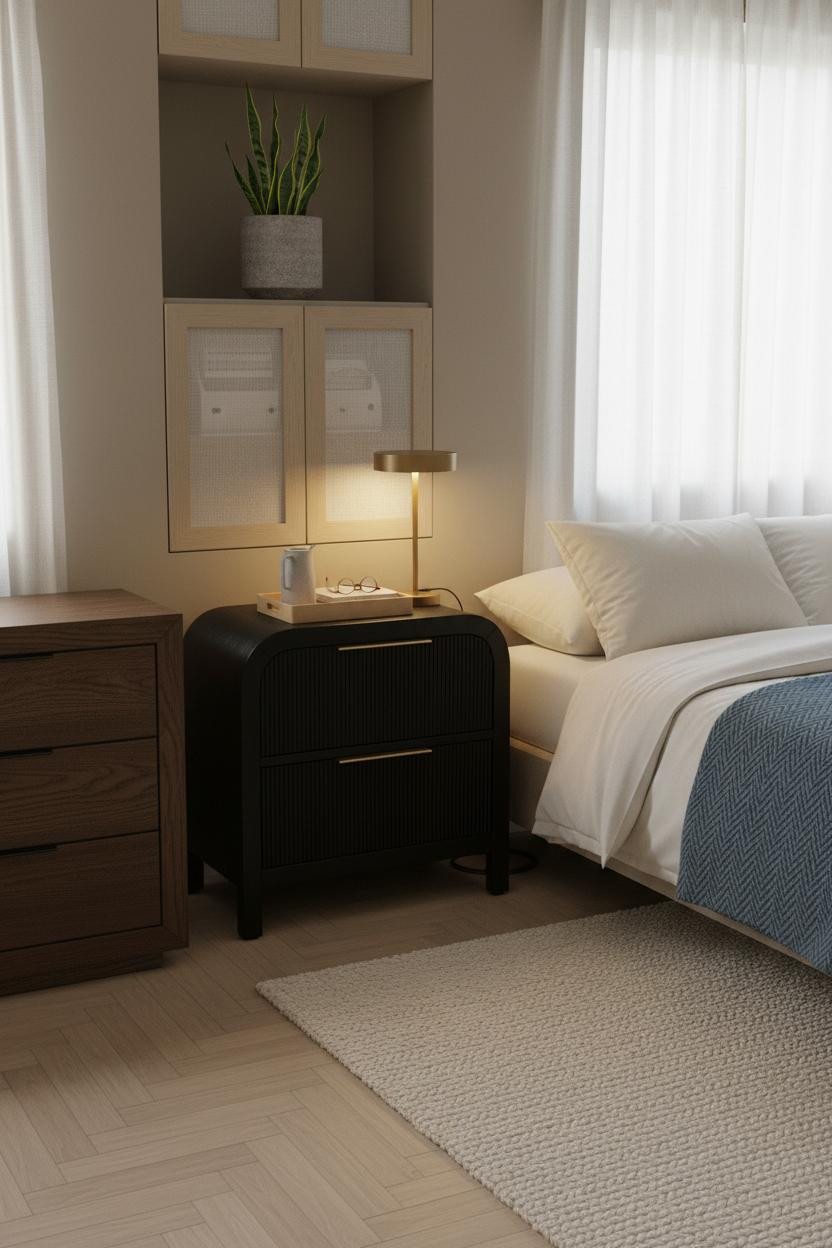 CPAP Nightstand Narrow Bedside Storage Solutions