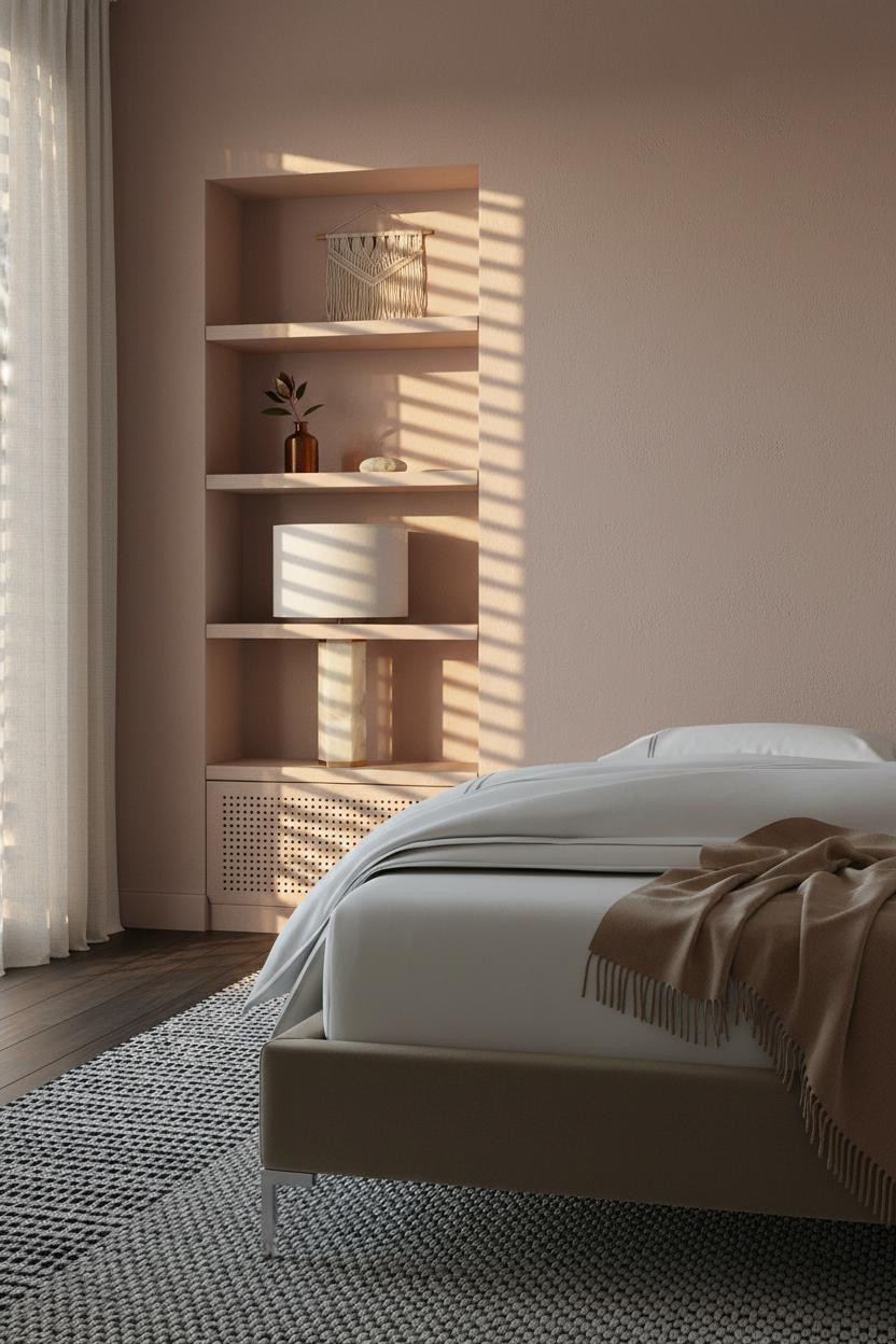 CPAP Nightstand Recessed Niche Storage