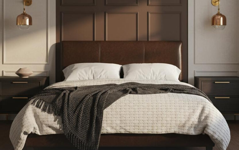 15+ Dark Bed Frame Bedrooms That Keep the Room From Feeling Cold