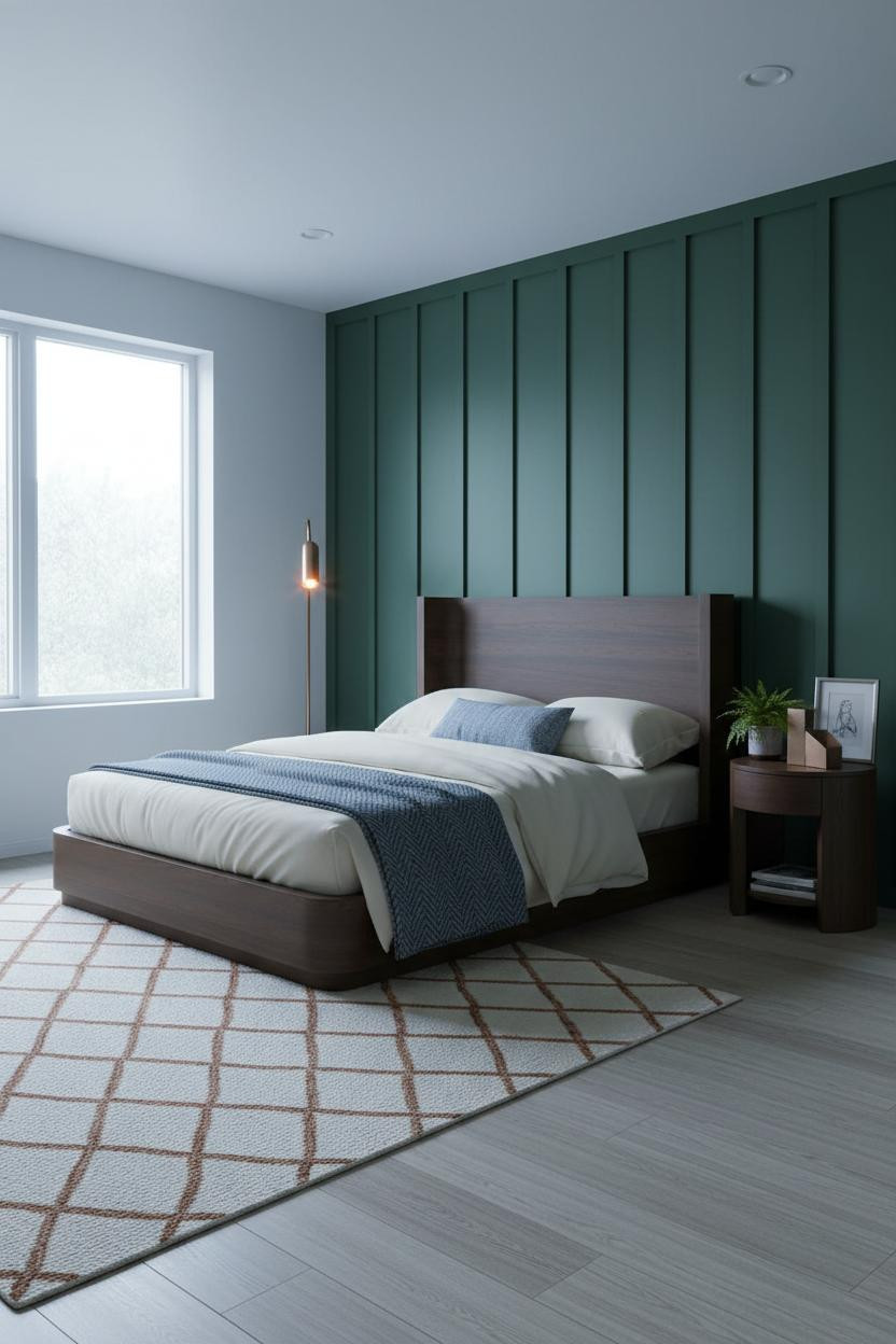 Dark Brown Bed Frame Bedroom Forest Green