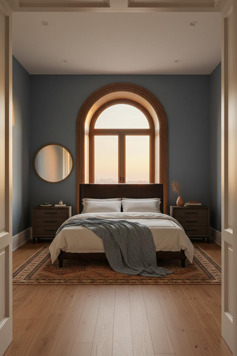 Dark Brown Bed Frame Bedroom Walnut