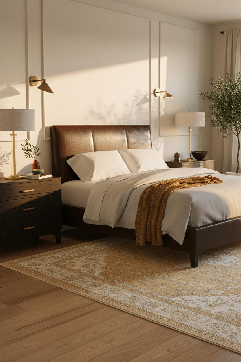 Dark Grey Bed Frame Modern Farmhouse Bedroom