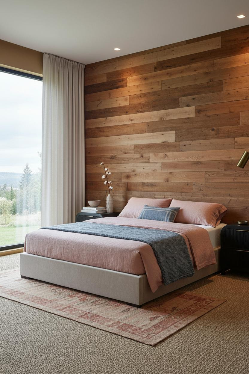 Floating Bed Frame Reclaimed Wood Headboard